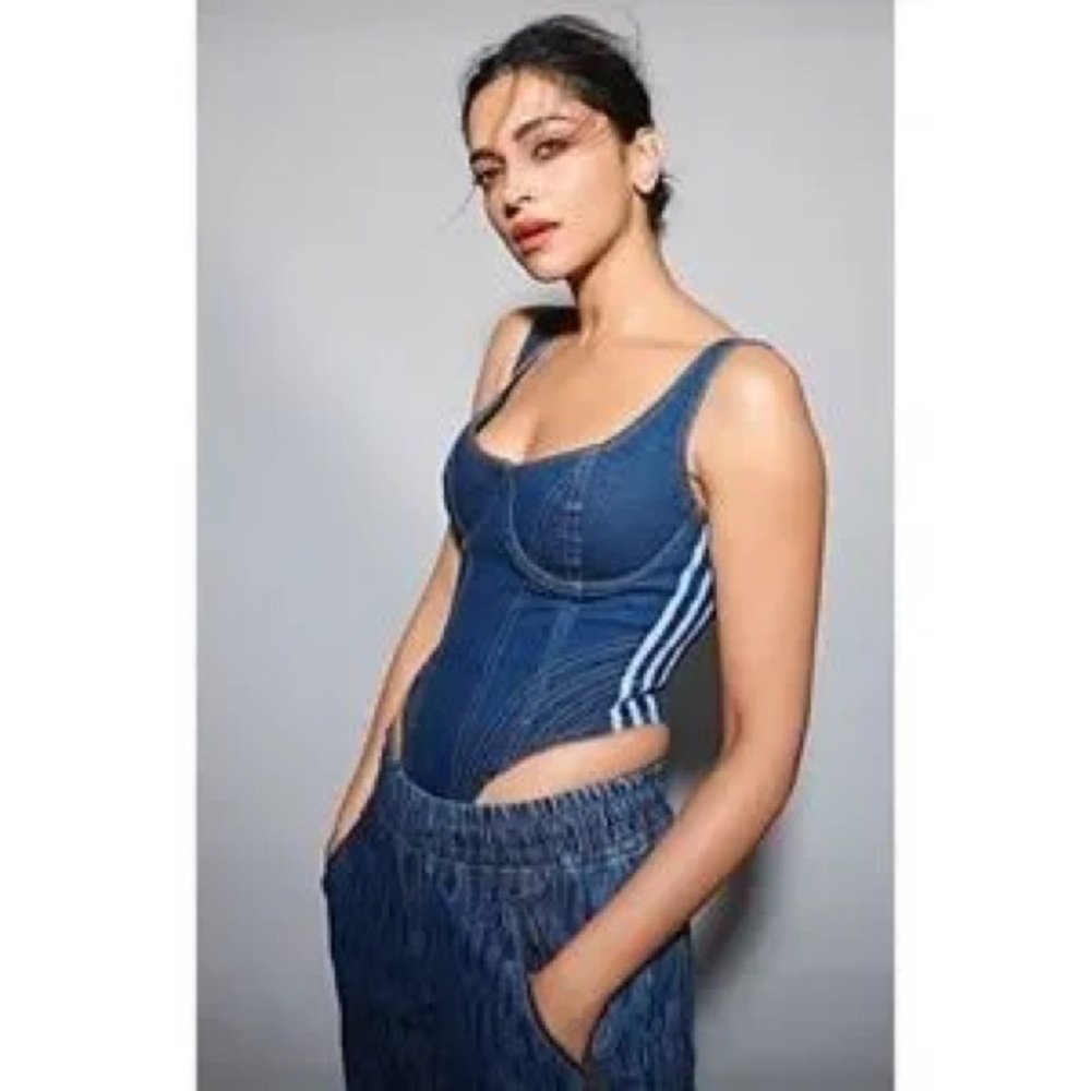 IVY PARK ADIDAS Rodeo Beyonce Denim Bodysuit Size Small VGUC - Picture 3 of 11